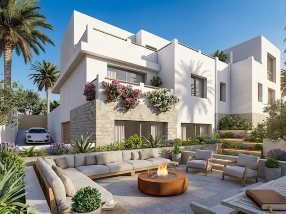 Villa nueva y espaciosa con bonitas vistas al mar